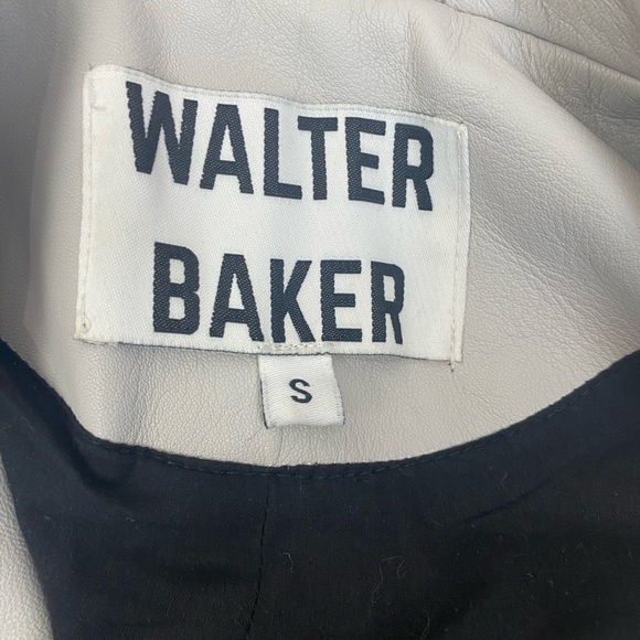 WALTER BAKER Liz Lambskin Leather Motorcycle Jacket Small - Picture 12 of 13